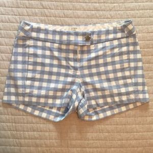 Lilac/blue gingham shorts